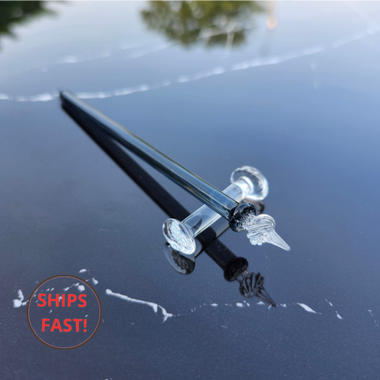 Elegant Shadow glass dip pen photographed as a mindful writing gift for journaling and reflection