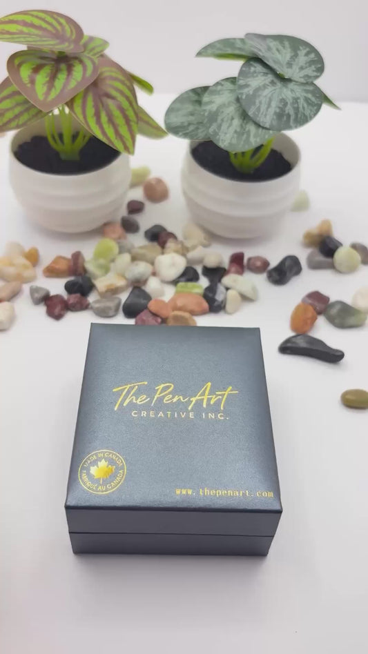 Amethyst Crystal Glass Jewelry Set – Handmade Teardrop Pendant & Sterling Silver Earrings