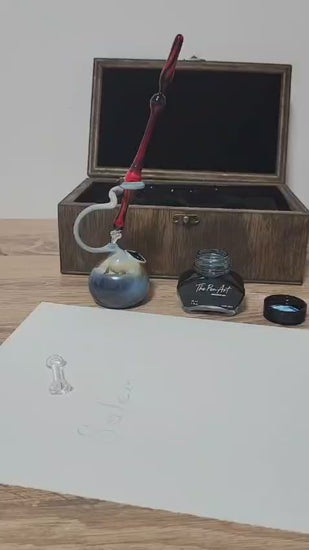 One-of-a-kind handmade glass pen inspired by Salem’s history