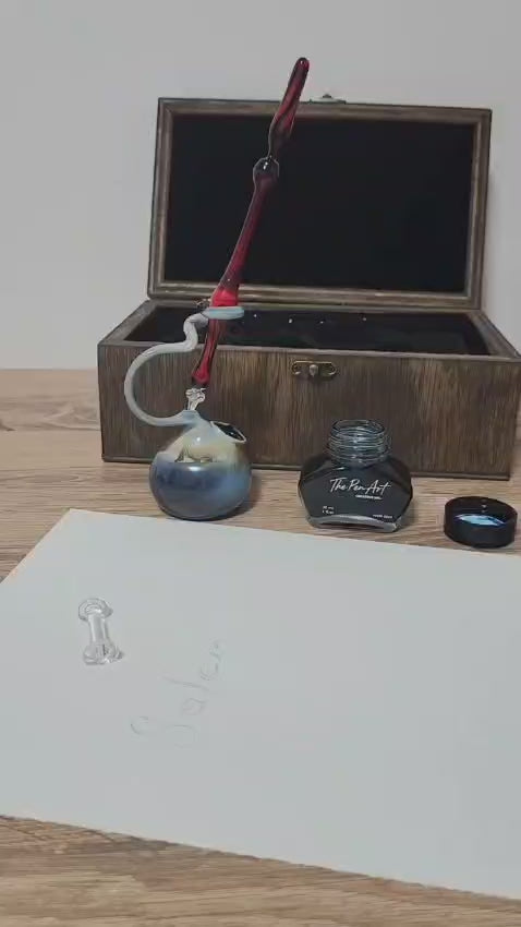One-of-a-kind handmade glass pen inspired by Salem’s history