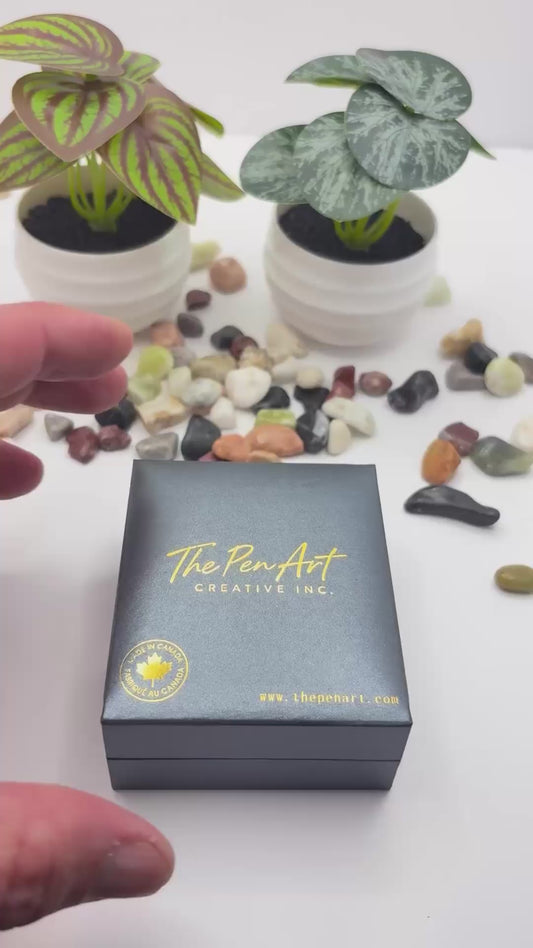 Golden Earth Glass Jewelry Set – Handmade Teardrop Pendant Necklace & Earrings