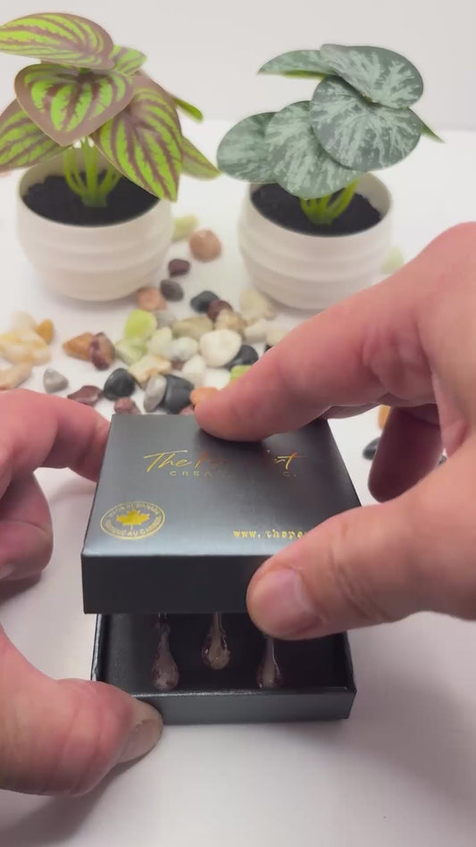 Rose Pink Glass Jewelry Set – Handmade Teardrop Pendant Necklace & Earrings