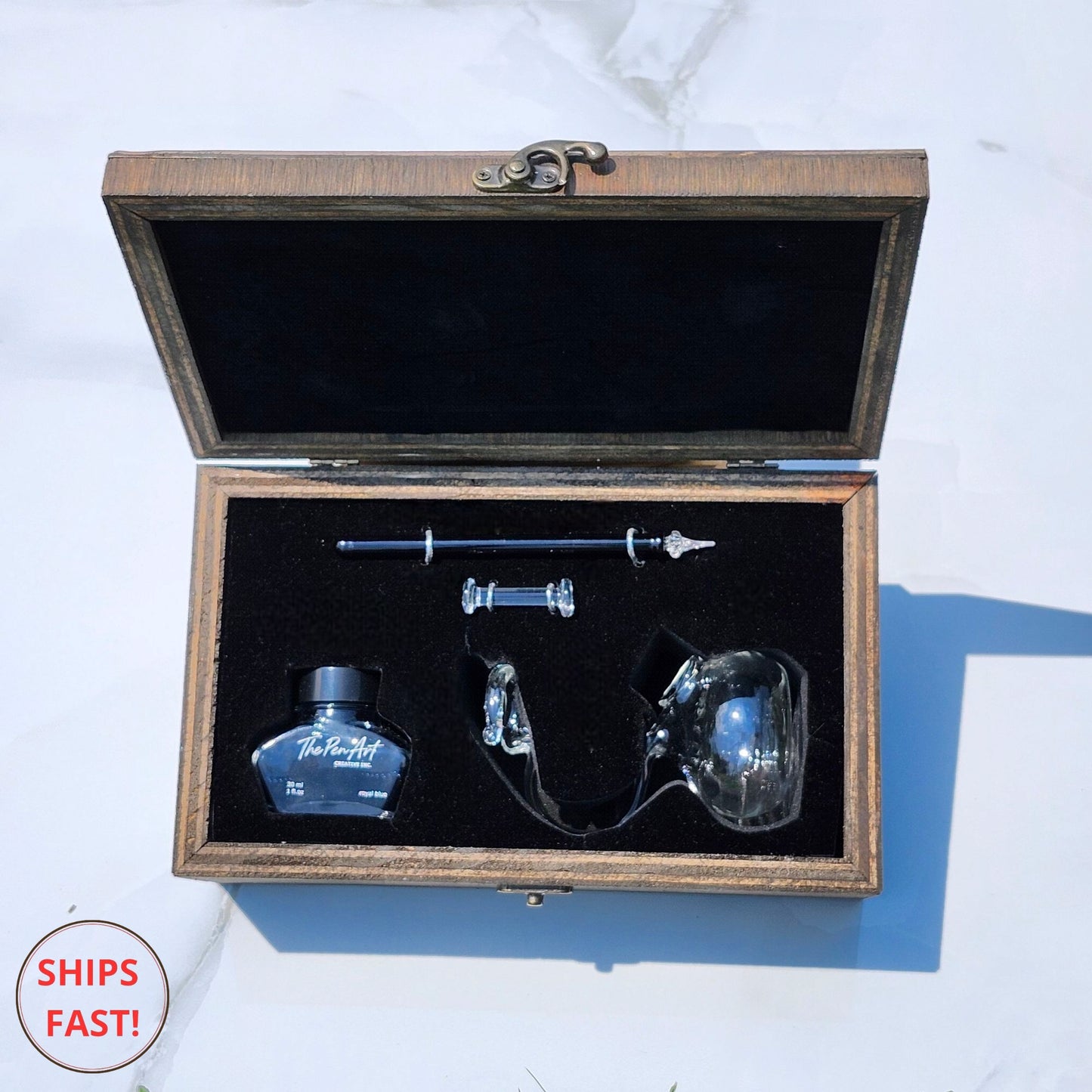 Claret Ballad Series pen with golden shimmer, handmade for collectors and creatives